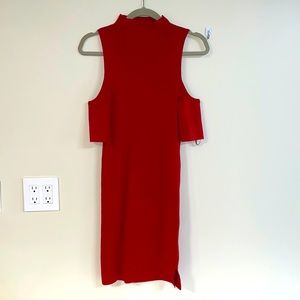 Leith Red Dress off the shoulder Size Medium